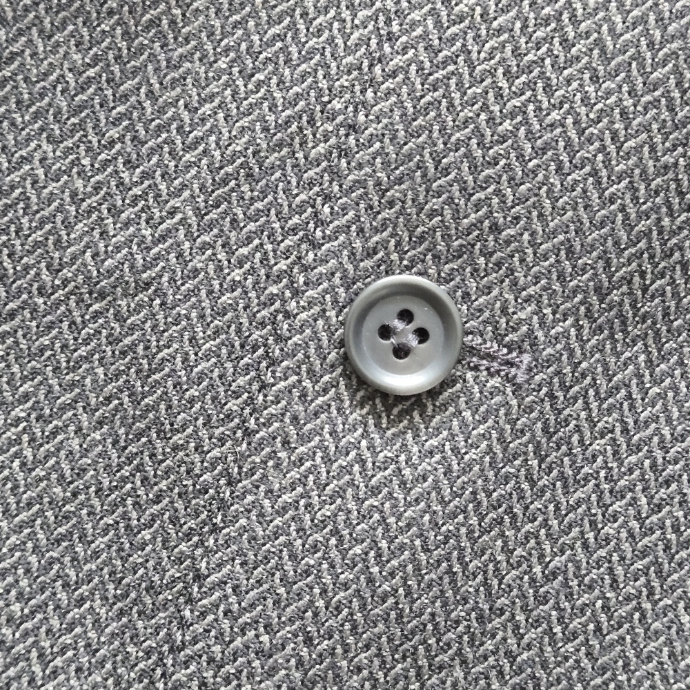 Classic Mens Gray/black Button-Up Suit Vest 42 T, Wool - Picture 6 of 10